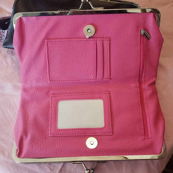 COPY - Pink Leather Hobo International Clutch Wallet - Picture 6 of 6